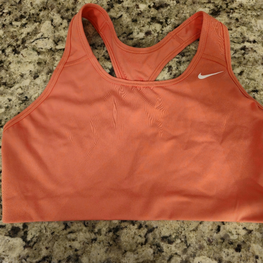 XL womens Nike coral sports bra